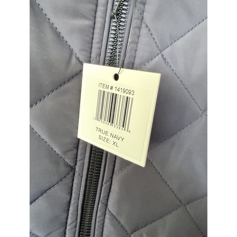 Calvin Klein men's quilted bomber Zip up Navy Blue XL New With Tag - Picture 2 of 10